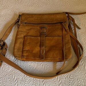 Lucky Brand Stylish Tan Leather Crossbody Bag